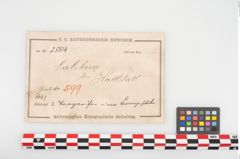 Etikett zu Bronzegefäßhenkel (NHMW-PRAE-025514)